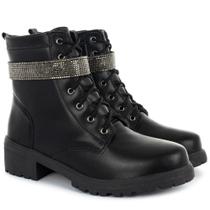 Coturno Feminino Bota Tratorada Salto Baixo Confortável Coturno Feminino Bota Tratorada Salto Baixo Confortável