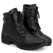 Coturno Feminino Cano Curto Com Palmilha Grossa