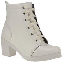 Coturno Feminino Casual Cano Médio Salto Bloco Confortável Coturno Feminino Casual Cano Médio Salto Bloco Confortável