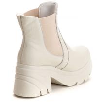 Coturno Feminino Chelsea Com Fivela Em Couro Coturno Feminino Chelsea Com Fivela Em Couro