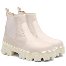 Coturno Feminino Chelsea Tratorado Bota Macia E Confortável Coturno Feminino Chelsea Tratorado Bota Macia E Confortável