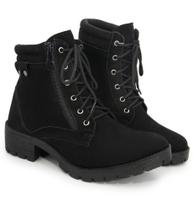 Coturno Feminino Com Cadarço Camurça Coturno Feminino Com Cadarço Camurça