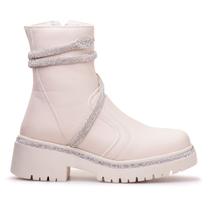 Coturno feminino cor off white