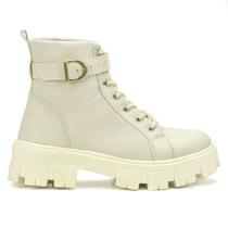 Coturno Feminino Dora Com Solado Antiderrapante Bota Cano Curto GuGi Com Fivela 215-GG