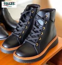 Coturno feminino preto Moleca Coturno feminino preto Moleca