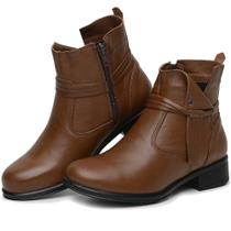 Coturno feminino preto sollano bota cano curto botinha de ziper Coturno feminino preto sollano bota cano curto botinha de ziper