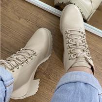 Coturno feminino Ramarim off white tratorado Coturno feminino Ramarim off white tratorado