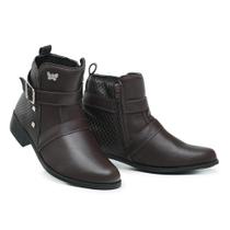 Coturno Feminino Schiareli Cano Baixo Zíper Lateral Casual
