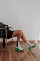 Coturno Feminino Sola Colorida Verde a Pronta Entrega