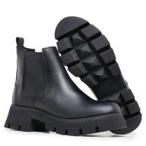 Coturno Feminino Tratorada Preto Tendência Blogueiras