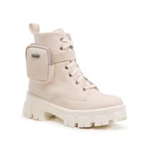 Coturno Feminino Tratorado + Bolsinha Bag Lateral Removível