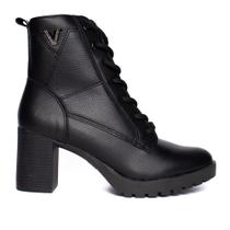 Coturno Feminino Via Marte Napa Burnished Strass Preto Coturno Feminino Via Marte Napa Burnished Strass Preto