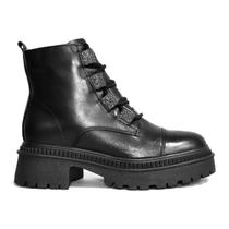 Coturno Godiva Strass Salto Bloco Feminino Preto