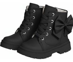 Coturno Infantil Bota Menina Laço Fashion Moda Feminina Coturno Infantil Bota Menina Laço Fashion Moda Feminina