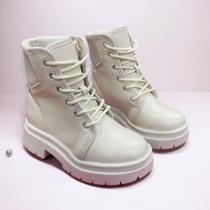 Coturno infantil Branco Bota Infantil Branca Molekinha Coturno infantil Branco Bota Infantil Branca Molekinha