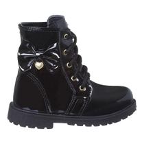 Coturno Infantil Feminino Menina Preto Branco Cano Curto Coturno Infantil Feminino Menina Preto Branco Cano Curto