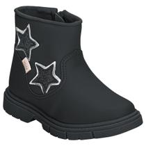 Coturno Infantil Menina Kidy Preto Coturno Infantil Menina Kidy Preto