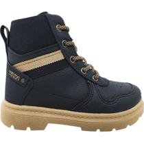 Coturno Infantil Menino Casual Dia a Dia Passeio Cano Médio com Zíper Conforto Klin 365.009