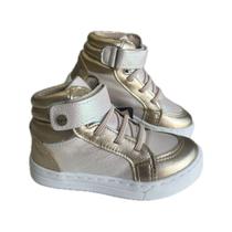 Coturno Infantil Tututi Feminino Sneaker Couro Dourado