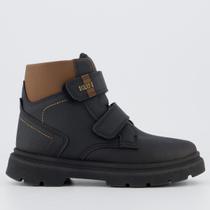 Coturno Klin London Infantil Preto e Marrom