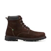 Coturno Masculina Adventure Nobuck Couro Legítimo Café