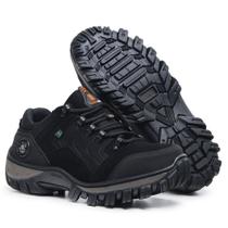 Coturno masculino bota em couro tenis adventure trilha confortavel