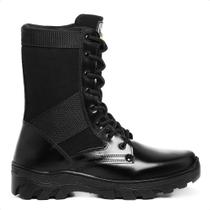 Coturno Masculino Bota Leve Couro Legitimo Auto Brilho Palmilha de Gel Coturno Masculino Bota Leve Couro Legitimo Auto Brilho Palmilha de Gel