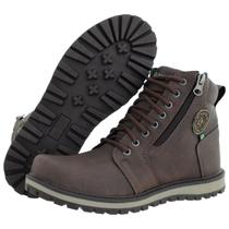 Coturno Masculino Branco Com Ziper Modelo Novo Crshoes 9013