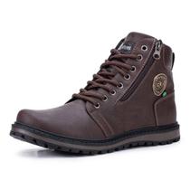 Coturno Masculino Com Ziper Modelo Novo Crshoes 9013