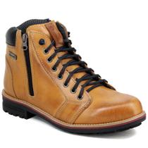 Coturno Masculino Couro Estilo Conforto Antiderrapante Macio