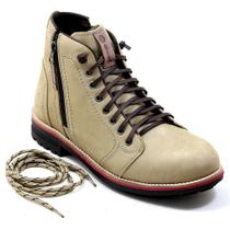 Coturno Masculino Couro Macio Estilo Antiderrapante Conforto