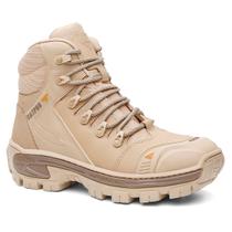 Coturno Masculino de Couro Bovino Legitimo Cano Medio CATPRO Bota masculina Adventure Solado Tratorado Trekking Trilhas Trabalho Outdoor Caminhos