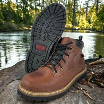 Coturno Masculino Em Couro Beretta Original Marrom Fóssil Havana Solado Tratorado Ref. 9025 Coturno Masculino Em Couro Beretta Original Marrom Fóssil Havana Solado Tratorado Ref. 9025