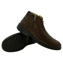 Coturno Masculino Rafarillo Couro Urbano Super Macio Rústico Confortável Elegante Resistente Leve