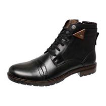 Coturno mega boots masculino couro preto 1009 Coturno mega boots masculino couro preto 1009