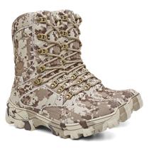 Coturno Militar Bege Masculino Bota Reforçada Cano Longo Solado Tratorado Coturno Militar Bege Masculino Bota Reforçada Cano Longo Solado Tratorado