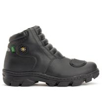 Coturno Militar Com Ziper Estilo Motoqueiro Couro Extra Leve