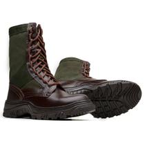 Coturno Militar PQD CCL Especial Marrom com Verde Coturno Militar PQD CCL Especial Marrom com Verde