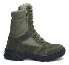 Coturno Militar Zíper Selva Em material sintético Militar Coturno Militar Zíper Selva Em material sintético Militar