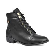 Coturno Modare Casual Cano Curto Salto Baixo Cadarços Feminino Preto Coturno Modare Casual Cano Curto Salto Baixo Cadarços Feminino Preto