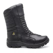 Coturno Motociclista Semi Impermeável Bota Trabalho Palmilha Gel Coturno Motociclista Semi Impermeável Bota Trabalho Palmilha Gel