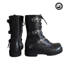 Coturno ref. 023 5021 a 3 fivelas caveira