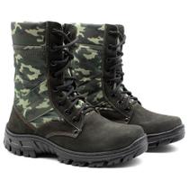 Coturno Segurança EPI Couro Cano Alto Camuflado Trabalho Coturno Segurança EPI Couro Cano Alto Camuflado Trabalho