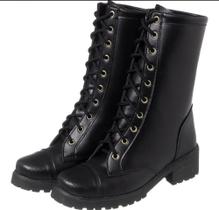 Coturno Sola Média Cano Longo