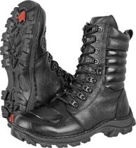 Coturno Tático Force Militar Couro, Macio Flother, Motocicli