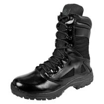 Coturno Tático Modelo G-Force Militar Com Zíper E Solado Vibram Segurança Uso Profissional Tamanho: 43Cor:Preto