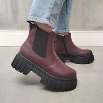 Coturno Tunari Com Elástico Bordo Chelsea Boots