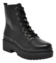 Coturno Via Marte Feminino Casual Tratorado Moderno Cano Curto Estiloso Plataforma Original