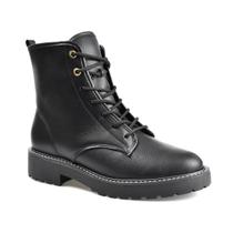 Coturno Vizzano Napa Tratorado Salto Bloco Baixo Feminino Preto