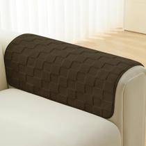 Couch Arm Covers Foxdecor Fuzzy Recliner Coffee, conjunto de 2 Couch Arm Covers Foxdecor Fuzzy Recliner Coffee, conjunto de 2